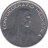 1923 SILVER 5 FRANCS SWITZERLAND - SILVER WORLD COINS - Cambridgeshire Coins