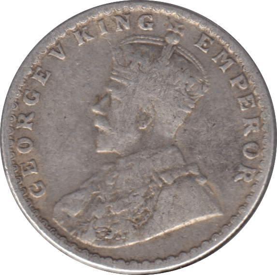 1923 SILVER HALF RUPEE INDIA - SILVER WORLD COINS - Cambridgeshire Coins