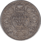 1923 SILVER HALF RUPEE INDIA - SILVER WORLD COINS - Cambridgeshire Coins