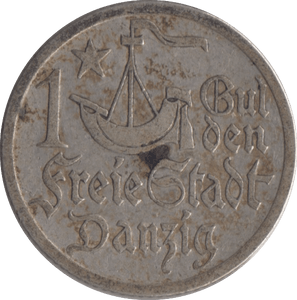 1923 SILVER ONE GUILDER POLAND - SILVER WORLD COINS - Cambridgeshire Coins