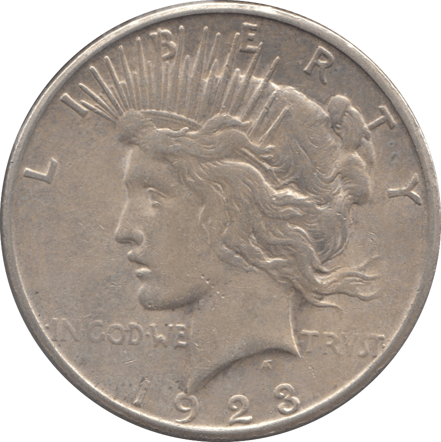 1923 SILVER PEACE DOLLAR USA 3 - SILVER WORLD COINS - Cambridgeshire Coins
