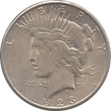 1923 SILVER PEACE DOLLAR USA 3 - SILVER WORLD COINS - Cambridgeshire Coins