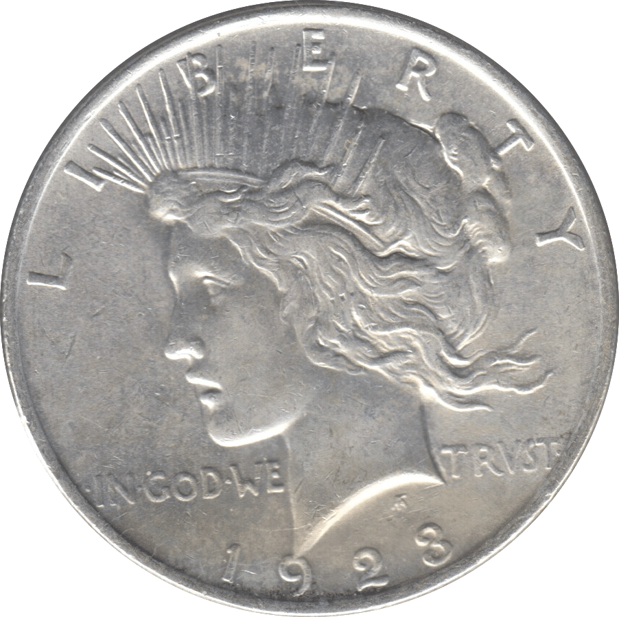 1923 SILVER PEACE DOLLAR USA REF 1 - SILVER WORLD COINS - Cambridgeshire Coins