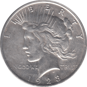 1923 SILVER PEACE DOLLAR USA REF 3 - SILVER WORLD COINS - Cambridgeshire Coins