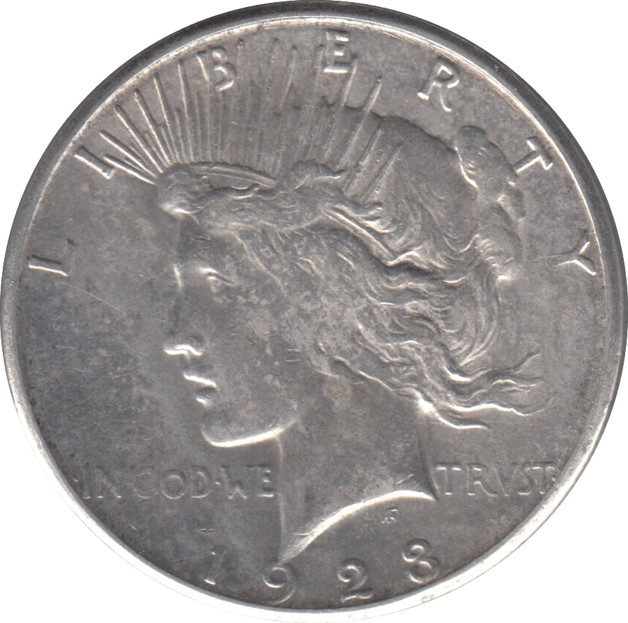 1923 SILVER PEACE DOLLAR USA REF 8 - SILVER WORLD COINS - Cambridgeshire Coins
