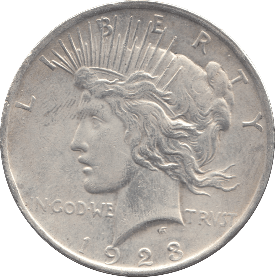 1923 SILVER PEACE DOLLAR USA - SILVER WORLD COINS - Cambridgeshire Coins