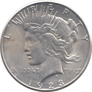 1923 SILVER PEACE DOLLAR USA - SILVER WORLD COINS - Cambridgeshire Coins