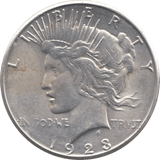 1923 SILVER PEACE DOLLAR USA - SILVER WORLD COINS - Cambridgeshire Coins