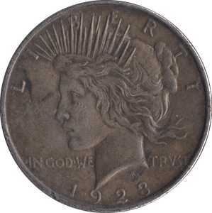 1923 SILVER PEACE DOLLAR USA - SILVER WORLD COINS - Cambridgeshire Coins