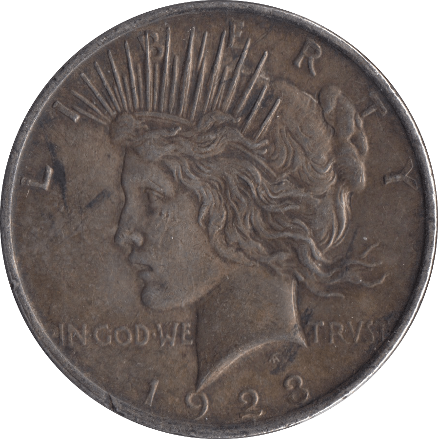 1923 SILVER PEACE DOLLAR USA - SILVER WORLD COINS - Cambridgeshire Coins