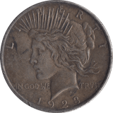 1923 SILVER PEACE DOLLAR USA - SILVER WORLD COINS - Cambridgeshire Coins