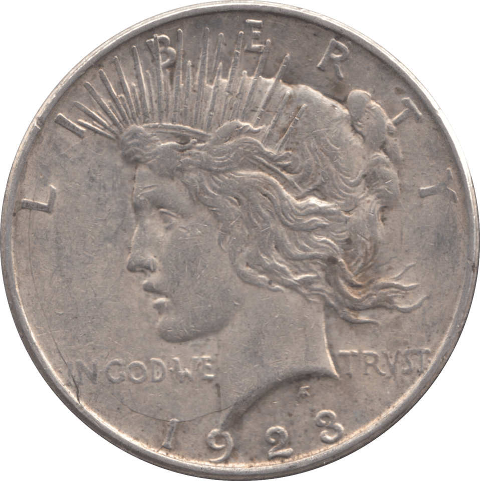 1923 SILVER PEACE DOLLAR USA - SILVER WORLD COINS - Cambridgeshire Coins