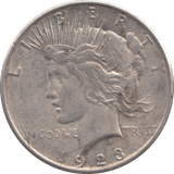 1923 SILVER PEACE DOLLAR USA - SILVER WORLD COINS - Cambridgeshire Coins