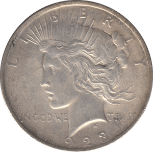 1923 USA PEACE SILVER DOLLAR - SILVER WORLD COINS - Cambridgeshire Coins