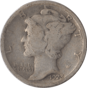 1923 USA SILVER DIME SAN FRANCISCO MINT - SILVER WORLD COINS - Cambridgeshire Coins