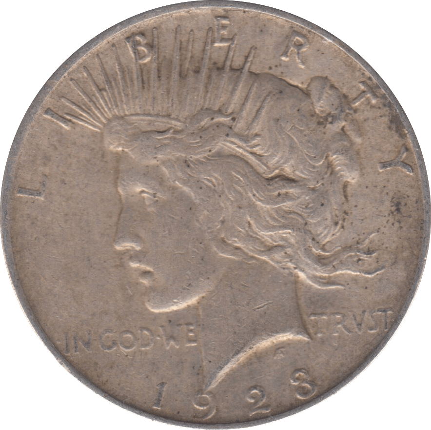 1923 USA SILVER PEACE DOLLAR B - SILVER WORLD COINS - Cambridgeshire Coins