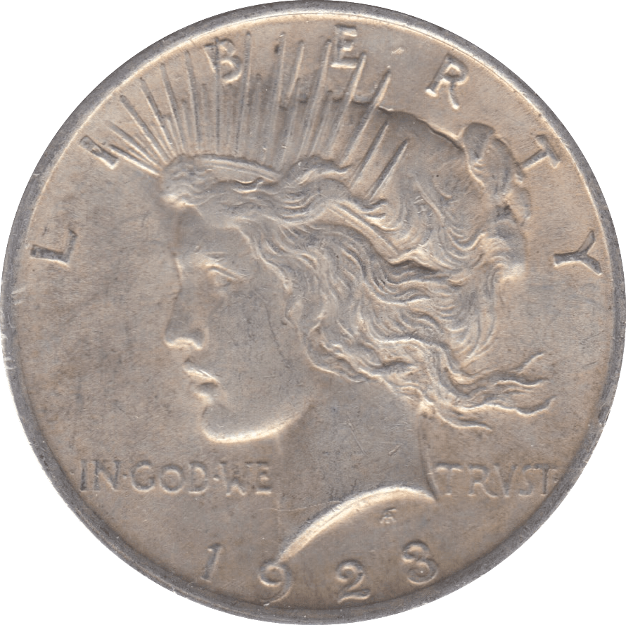 1923 USA SILVER PEACE DOLLAR C - SILVER WORLD COINS - Cambridgeshire Coins