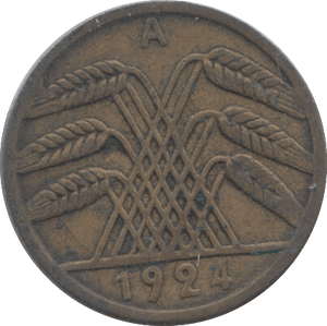1924 5 REICHSMARK GERMANY - WORLD COINS - Cambridgeshire Coins