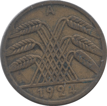 1924 5 REICHSMARK GERMANY - WORLD COINS - Cambridgeshire Coins