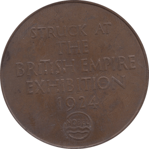 1924 BRITISH EMPIRE EXHIBITION MEDAL - MEDALS - Cambridgeshire Coins