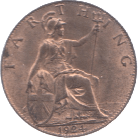 1924 FARTHING ( BU ) 18 - Farthing - Cambridgeshire Coins