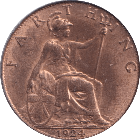 1924 FARTHING ( BU ) - Farthing - Cambridgeshire Coins