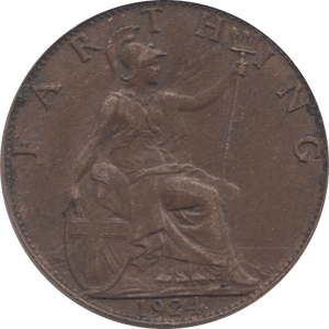 1924 FARTHING ( EF ) - Farthing - Cambridgeshire Coins