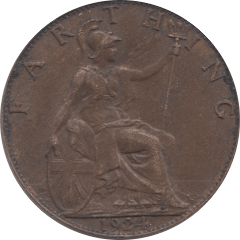 1924 FARTHING ( EF ) - Farthing - Cambridgeshire Coins