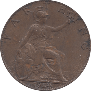 1924 FARTHING ( VF ) - Farthing - Cambridgeshire Coins