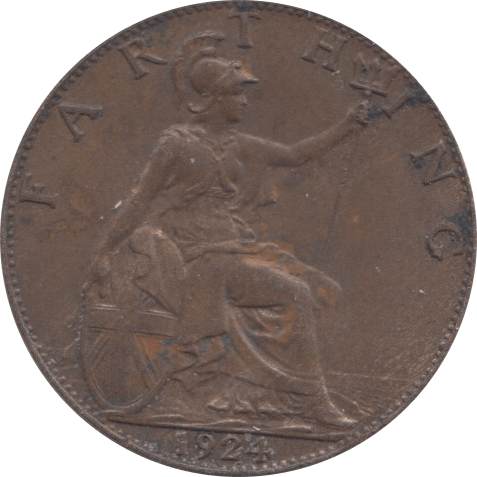 1924 FARTHING ( VF ) - Farthing - Cambridgeshire Coins