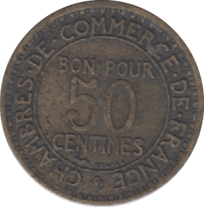 1924 FRANCE 50 CENTIMES - WORLD COINS - Cambridgeshire Coins