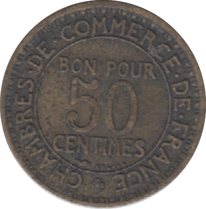 1924 FRANCE 50 CENTIMES - WORLD COINS - Cambridgeshire Coins
