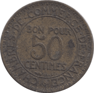 1924 FRANCE 50 CENTIMES - WORLD COINS - Cambridgeshire Coins