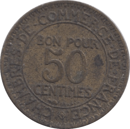 1924 FRANCE 50 CENTIMES - WORLD COINS - Cambridgeshire Coins