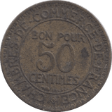 1924 FRANCE 50 CENTIMES - WORLD COINS - Cambridgeshire Coins