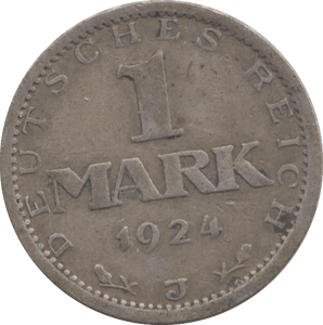 1924 GERMANY ONE MARK - WORLD COINS - Cambridgeshire Coins