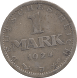 1924 GERMANY ONE MARK - WORLD COINS - Cambridgeshire Coins