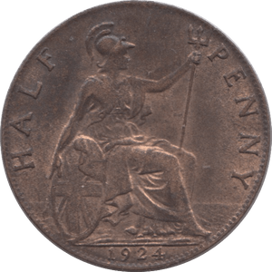 1924 HALF PENNY ( UNC ) - Halfpenny - Cambridgeshire Coins