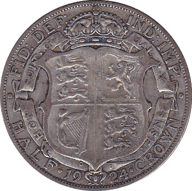 1924 HALFCROWN ( F ) A - Halfcrown - Cambridgeshire Coins