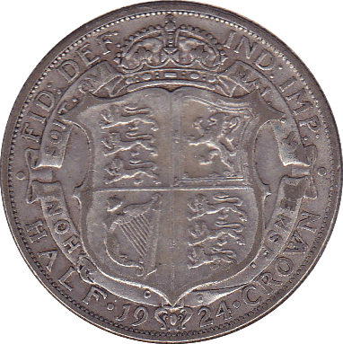 1924 HALFCROWN ( F ) B - Halfcrown - Cambridgeshire Coins