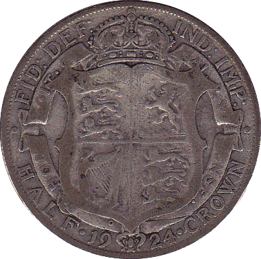 1924 HALFCROWN ( FAIR ) A - Halfcrown - Cambridgeshire Coins