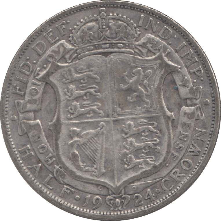 1924 HALFCROWN ( FINE ) 10 - Halfcrown - Cambridgeshire Coins