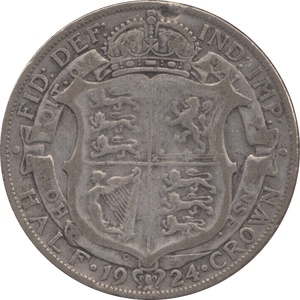 1924 HALFCROWN ( FINE ) 5 - Halfcrown - Cambridgeshire Coins