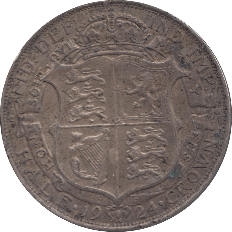1924 HALFCROWN ( VF ) 2 - Halfcrown - Cambridgeshire Coins