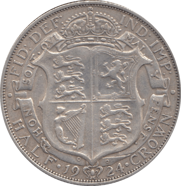 1924 HALFCROWN ( VF ) 3 - Halfcrown - Cambridgeshire Coins