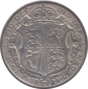 1924 HALFCROWN ( VF ) - Halfcrown - Cambridgeshire Coins