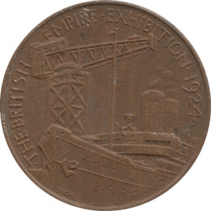 1924 HALFPENNY TOKEN THE BRITISH EMPIRE EXHIBITION REF 304 - Token - Cambridgeshire Coins