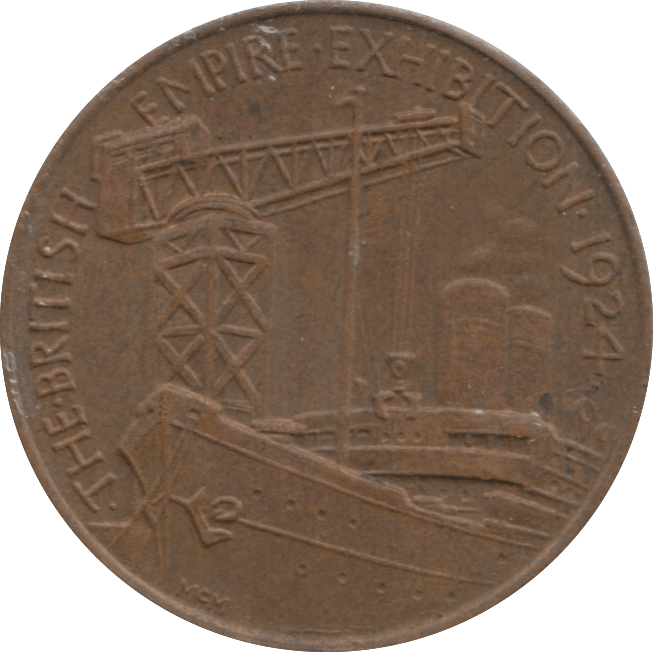 1924 HALFPENNY TOKEN THE BRITISH EMPIRE EXHIBITION REF 304 - Token - Cambridgeshire Coins