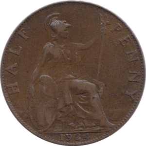 1924 HALFPENNY ( VF ) - HALFPENNY - Cambridgeshire Coins