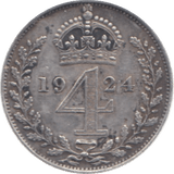 1924 MAUNDY FOURPENCE ( GVF ) - Maundy Coins - Cambridgeshire Coins